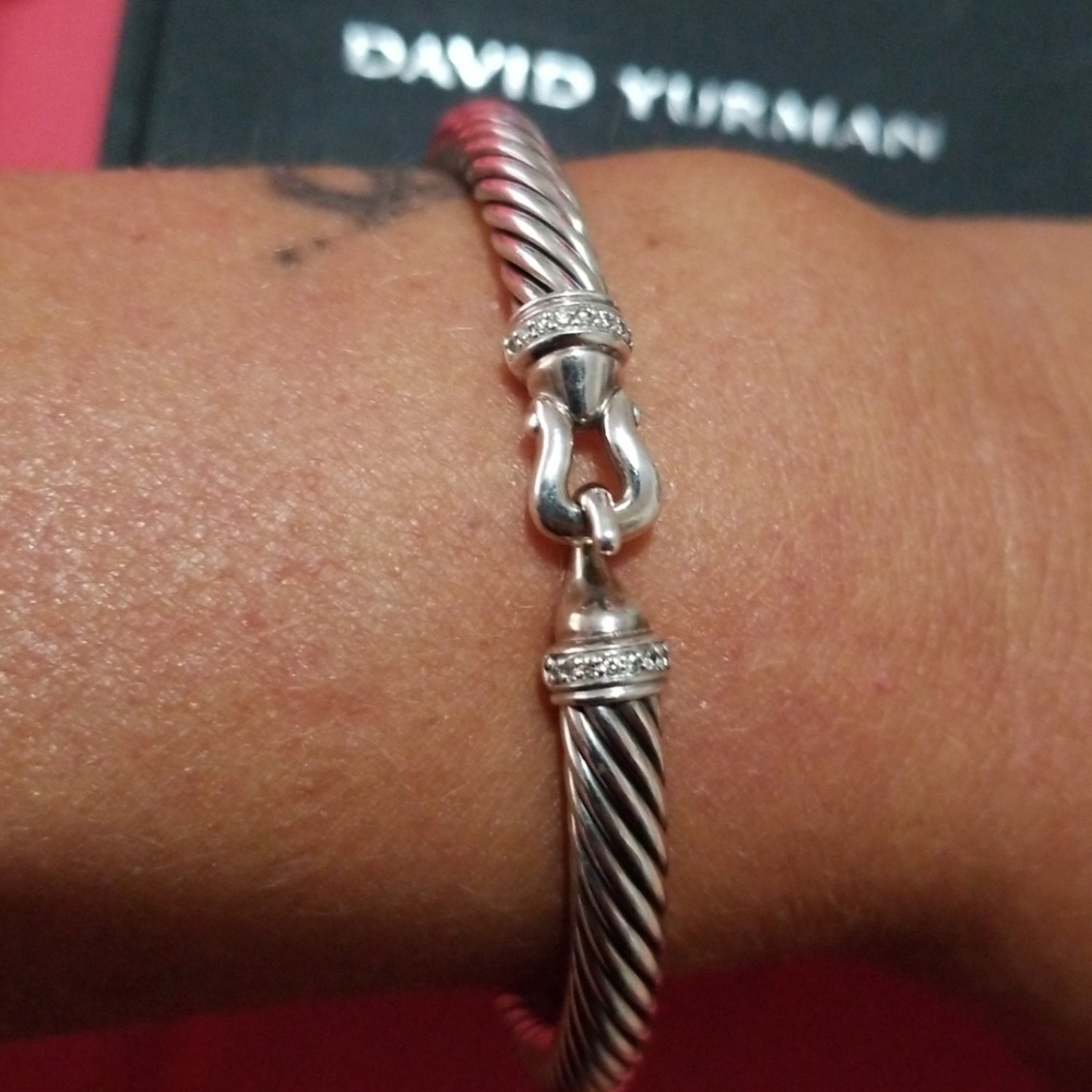 David Yurman Buckle Bracelet with Diamonds - Picture 3 of 7